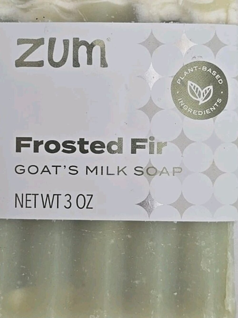 6-PACK Zum Goat's Milk Soap Bar Peppermint Vanilla Frosted Fir Frankincense 3 oz - Picture 4 of 5